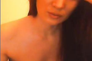 Eye catching brunette hair legal age teenager strips for me on cam