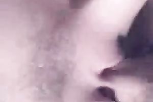 Watch my slim dark brown GF riding my shlong and engulfing it afterward