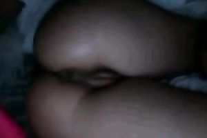 Girlfriend with outstanding a-hole pokes herself in the butthole