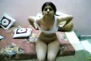 Cute and breasty youthful Indian whore Sonia filmed on webcam