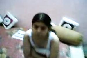 Cute and breasty youthful Indian whore Sonia filmed on webcam