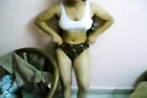 Cute and breasty youthful Indian whore Sonia filmed on webcam