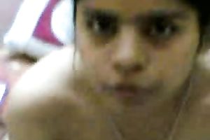 Cute and breasty youthful Indian whore Sonia filmed on webcam