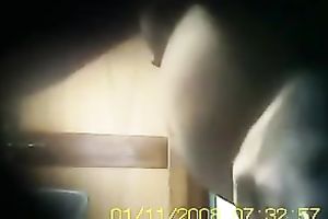 That's my older breasty preggo white bitch in baths - hidden webcam