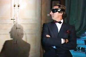 Elegant and lean white brunette hair ladies ride on one rod