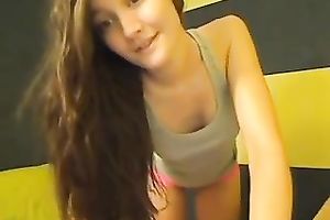 Captivating legal age teenager ally showing her titties and love tunnel
