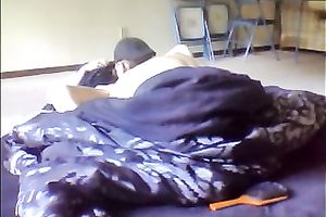 Beautiful roommate sucks my shaft and welcomes it in her slit