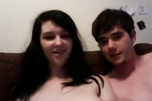 My appetizing brunette hair girlfriend can't live without when I please her bazookas