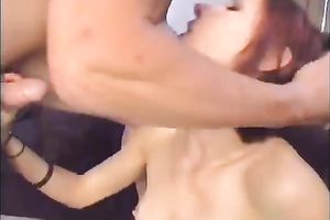 Whore's tiny boobs and taut arsehole make fellow mad