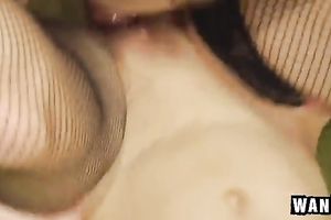 Brazen hussy with smutty mind eats dude's a-hole and receives pile driven