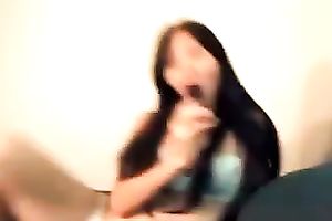 Cute Asian Married slut with skinny body masturbates and smiles for me