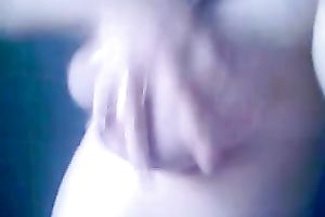 Torrid BBW wench demonstrtates her large moist knockers