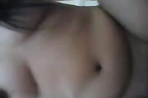 Cute Asian dilettante girlie sucked her BF's pecker and was nailed missionary