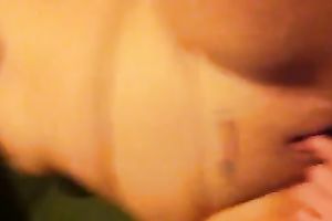 Playing with the bald fat snapper of my white wife in bed