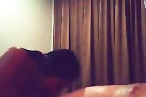 Sweet natural black haired gal of my buddy is fond of giving him a worthwhile BJ