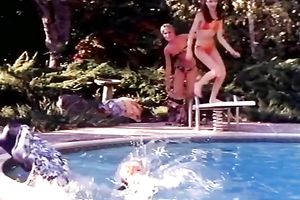 Beautiful hottie in red costume acquires her muff finger drilled