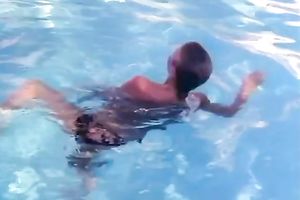 Beautiful hottie in red costume acquires her muff finger drilled