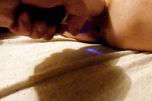 One dildo for my wife's moist bawdy cleft and the other one for her anal opening