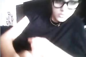 Cute livecam sweetheart shows her merry mangos and squeezes 'em