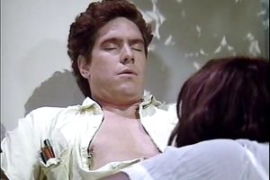 Spectacled serious man receives most excellent blowjob in his life