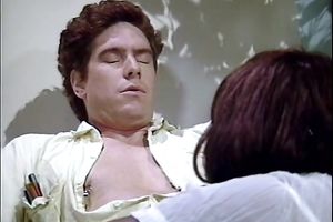 Spectacled serious man receives most excellent blowjob in his life