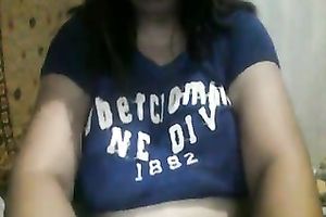 Ardent Filipina brunette hair mother I'd like to fuck was flashing her rather saggy large milk cans