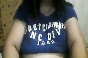 Ardent Filipina brunette hair mother I'd like to fuck was flashing her rather saggy large milk cans