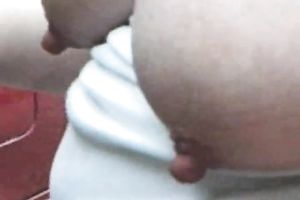 Mature bbw hotwife of mine washes my car flashing her large saggy breasts