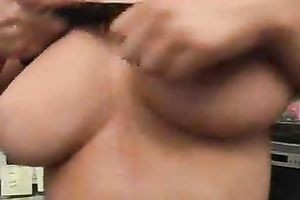 Chunky blond secretary treats me with tugjob in basement