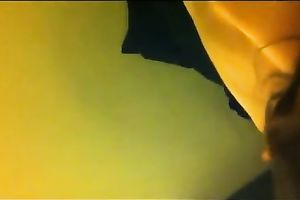 Brunette cutie sucks a prick and receives her hairless twat drilled