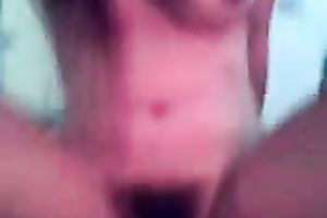 Delicate breasty Thai legal age teenager rides me with her bushy vagina