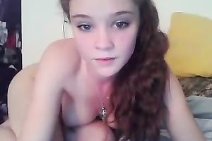 Wild and cute playgirl with charming face will mesmerize you with her amazing solo