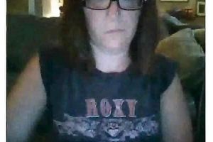 Busty brunette hair white women from Texas shows me her large rack on Skype