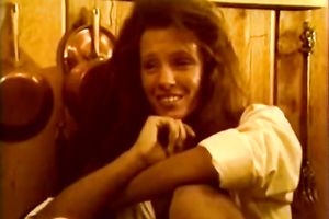 Godlike brunette hair chick receives her fur pie filled with large jock