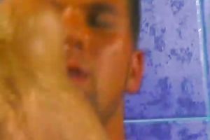 Awesome golden-haired acquires her slit properly screwed in the washroom