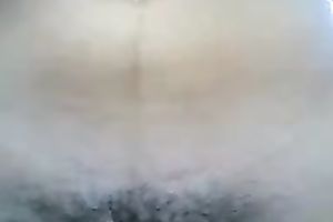 Hairy and unsightly Arab slit swallows miniature schlong on a pov movie