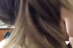 Italian pale skin youthful girlfriend eats my cock with wish