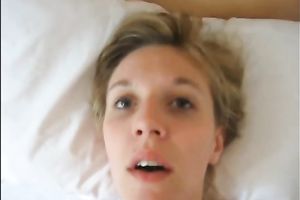 Blonde emotional blue eyed beauty got analfucked missionary