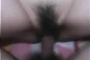 Emotional exotic MILFie amateur wife got her likewise hirsute cookie pounded missionary