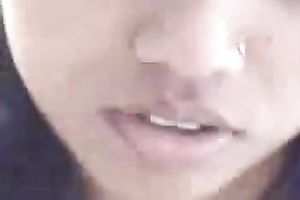 Ugly fat non-professional brunette hair wifey provides her hubby with BJ on livecam