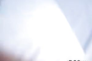 Hussy Asian girl beads her slit on biggest rock hard pole cowgirl style