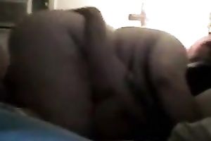 Super chunky whore tried to ride my buddy's rod in cowgirl pose