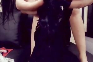 Superb Latina chick playing with herself in steamy solo movie scene