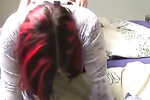 My redhead lassie deepthroats my dong and acquires bonked