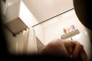 Spy episode of my sexy blond cousin in the bath