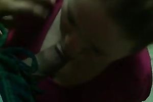 Nasty fat seller in a food market sucks my hard wang