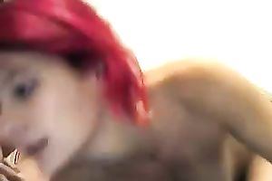 Tempting brunette hair girl with appetizing whoppers gives me great cuni