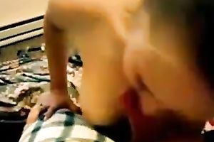 Quite buxom enjoyable lustful amateur dark brown GF of my buddy gives head