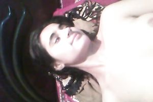 Horny guy jams mangos of his GF while fucking her missionary style