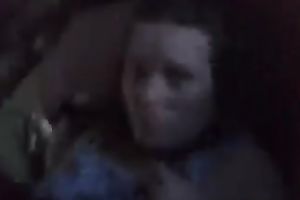 Shy hooker groans sweetly as I group-sex her in missionary position